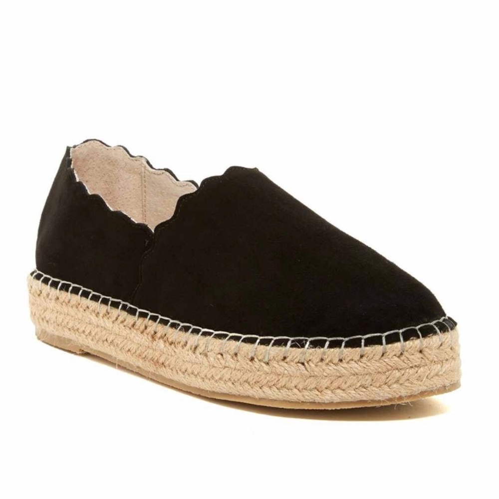 Suede slip on espadrille